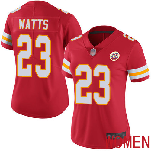 Women Kansas City Chiefs 23 Watts Armani Red Team Color Vapor Untouchable Limited Player Football Nike NFL Jersey